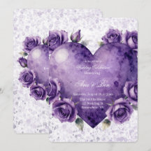 Célébration de mariage Cœur et Roses Peinture Viol