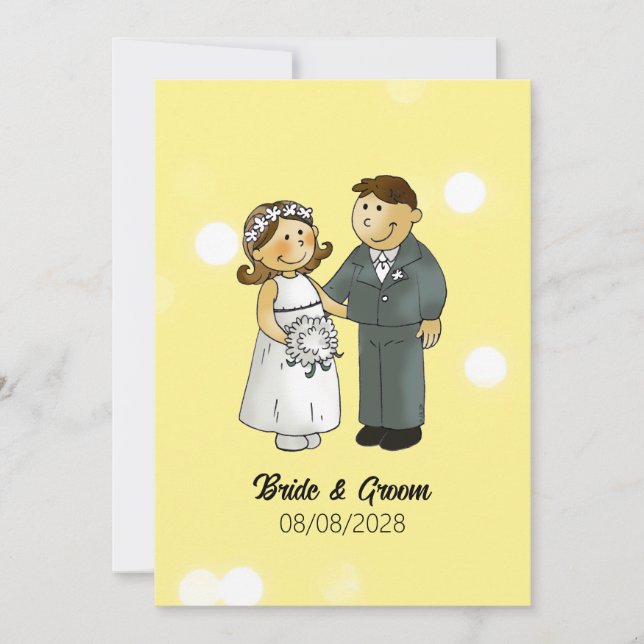 Invitation Célébration de mariage de la mariée et du marié (Devant)