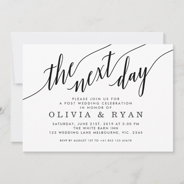 Invitation Célébration de mariage du lendemain noir (Devant)