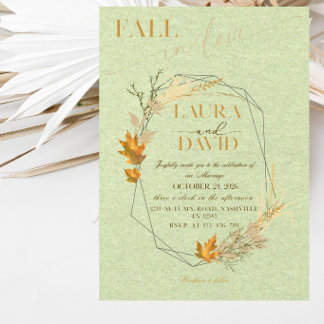 Invitation Célébration de mariage florale automnale romantiqu