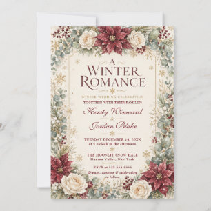 Invitation Célébration de mariage Romance d'Hiver
