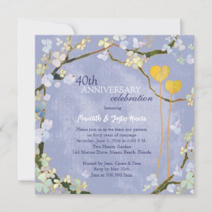 Invitation Célébration de mariage rustique bleu poudre