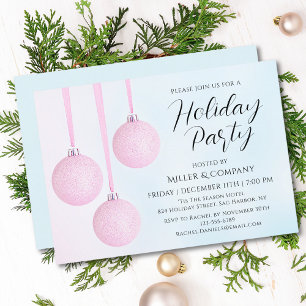Invitation Célébration de Noël de la Pink Bauble Company