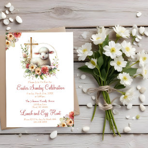 Invitation Célébration de Pâques à l'aquarelle