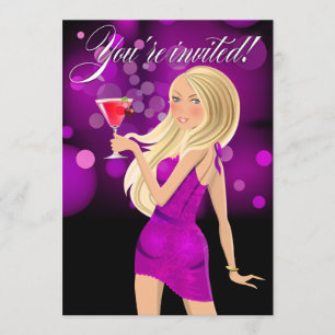 Invitation Célébration de parti de n'importe quel but violet