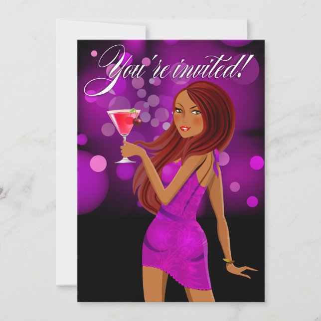 Invitation Célébration de parti de n'importe quel but violet (Devant)