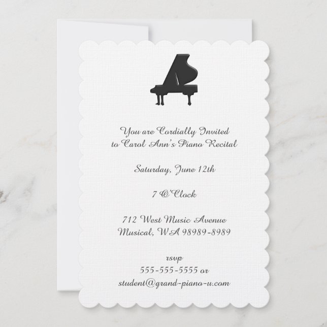 Invitation Célébration de performance musicale moderne classi (Devant)