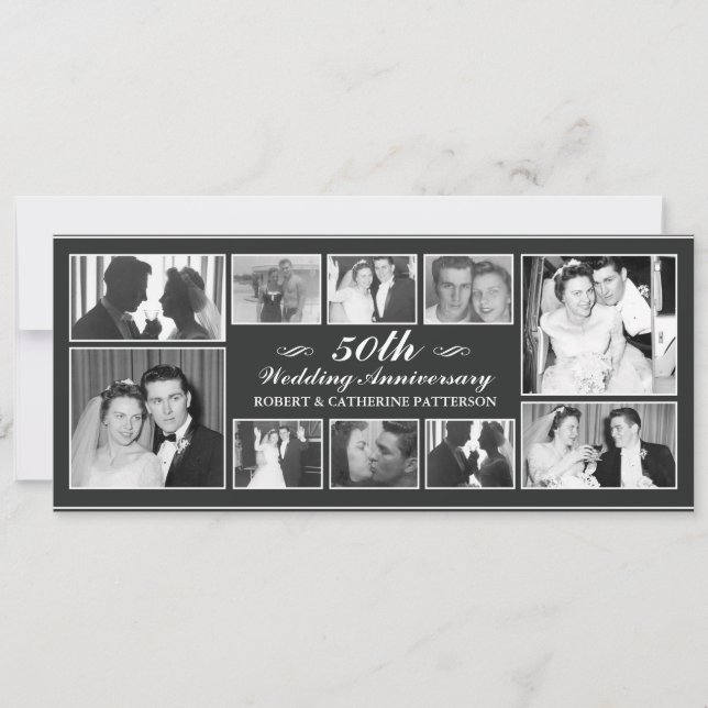 Invitation Célébration de photo 50e anniversaire de mariage (Devant)
