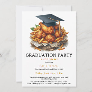 Invitation Célébration de remise de diplômes au poulet frit