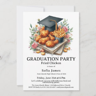 Invitation Célébration de remise de diplômes au poulet frit