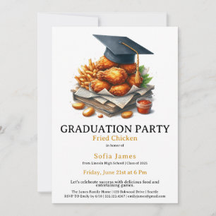 Invitation Célébration de remise de diplômes au poulet frit