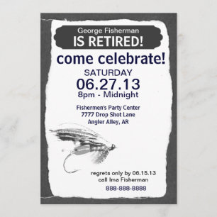 Invitation Célébration de retraite de pêche de mouche