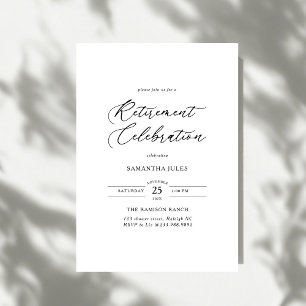 Invitation Célébration de retraite en écriture élégante moder