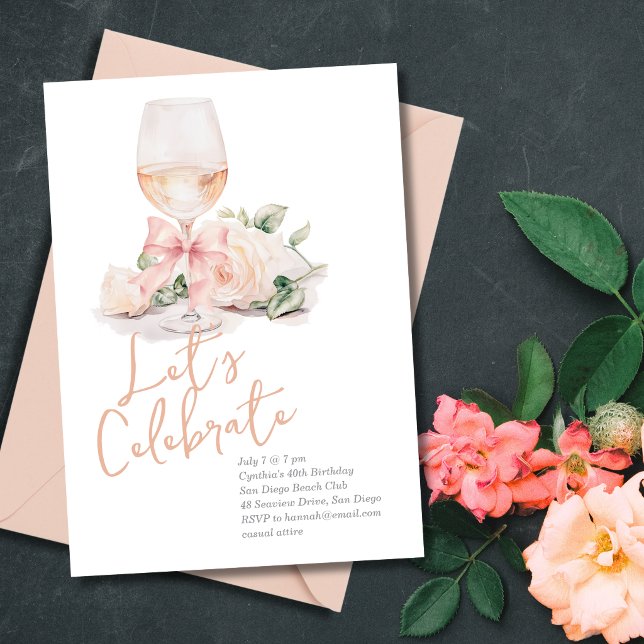 Invitation Célébration de roses (Créateur téléchargé)