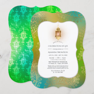 Invitation Célébration de vie arabe bollywoodienne en papier