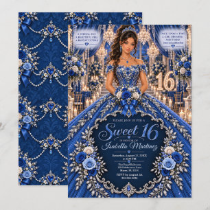 Invitation Célébration des 16 ans Royal Blue