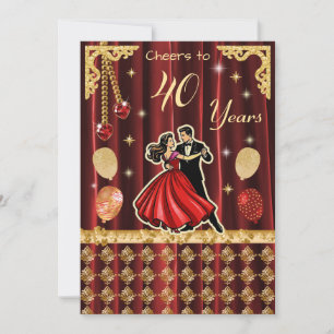 Invitation Célébration des 40 ans d'or Le Jubilé de Rubis