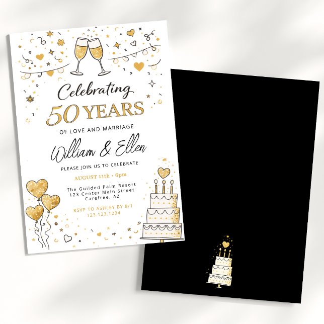 Invitation Célébration des 50 ans de mariage (Créateur téléchargé)
