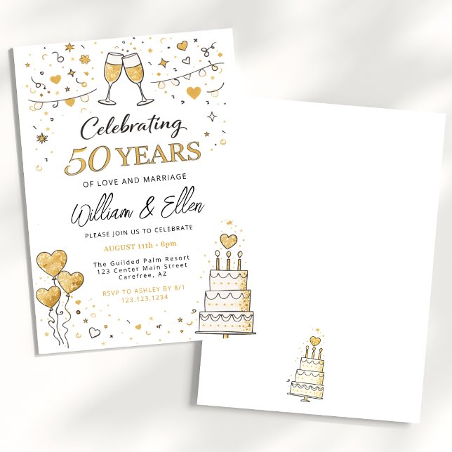 Invitation Célébration des 50 ans de mariage (Créateur téléchargé)