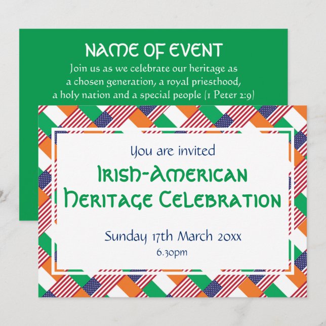 Invitation Célébration d'événement du MOIS DU PATRIMOINE IRLA (Devant / Derrière)