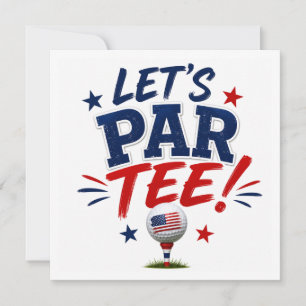 Invitation Célébration du 14 juillet pour golfeur