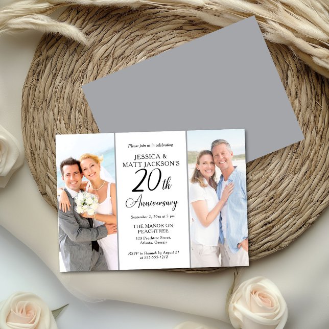 Invitation Célébration du 20e anniversaire de mariage d'alors (Créateur téléchargé)
