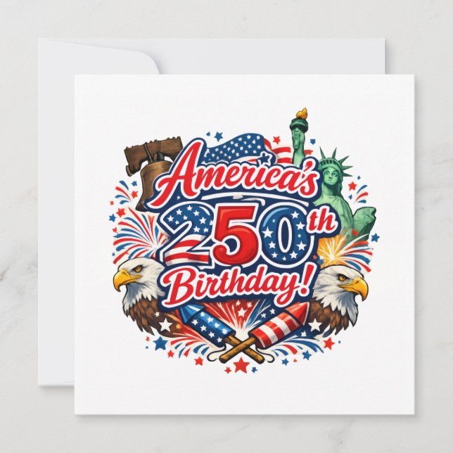 Invitation Célébration du 250e anniversaire des Amériques le  (Devant)