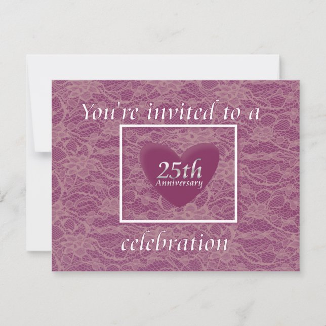 Invitation Célébration du 25e anniversaire (Devant)