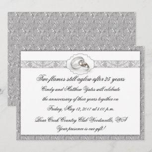 Invitation Célébration du 25e anniversaire de mariage