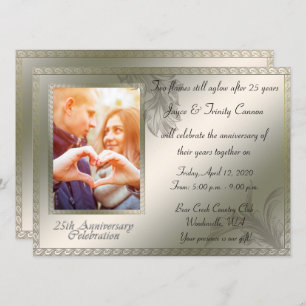 Invitation Célébration du 25e anniversaire de mariage