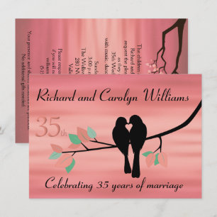 Invitation Célébration du 35e anniversaire de mariage des tou