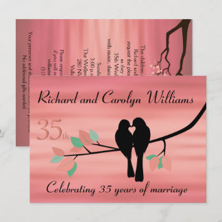Invitation Célébration du 35e anniversaire de mariage des tou