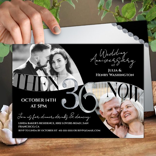Invitation Célébration du 36e Anniversaire de Mariage Moderne (Créateur téléchargé)