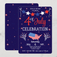 Célébration du 4 juillet rouge, blanc et bleu