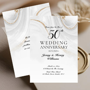 Invitation Célébration du 50e anniversaire de mariage en or