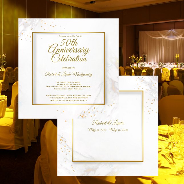 Invitation Célébration du 50e anniversaire d'or (Créateur téléchargé)