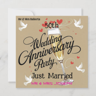 Invitation Célébration du 50e anniversaire du Mariage
