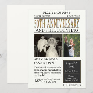 Invitation Célébration du 50e anniversaire d'un journal