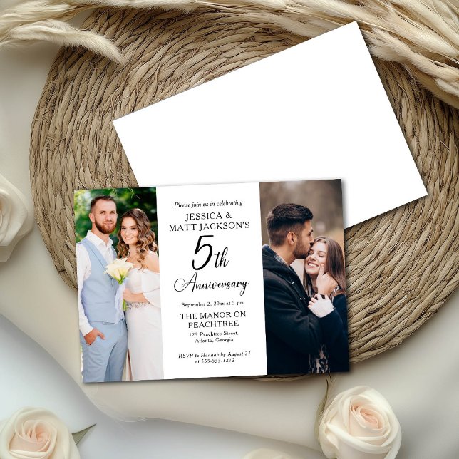 Invitation Célébration du 5e anniversaire de mariage d'alors  (Créateur téléchargé)