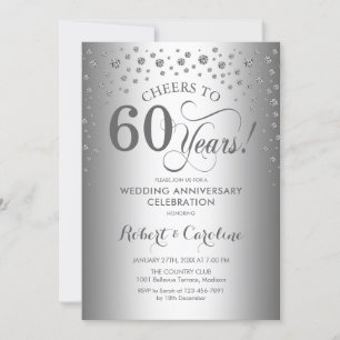 Invitation Célébration du 60e anniversaire - Argent
