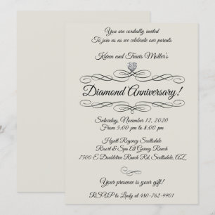 Invitation Célébration du 60e anniversaire de Diamond
