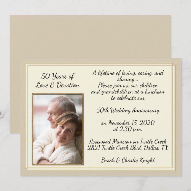 Invitation Célébration du cinquantième anniversaire de la mod (Devant / Derrière)