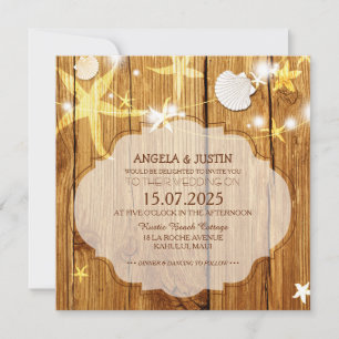 Invitation Célébration du mariage de Rustic Beach