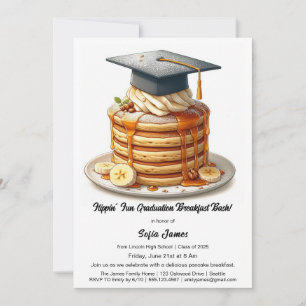 Invitation Célébration du petit déjeuner de graduation de crê