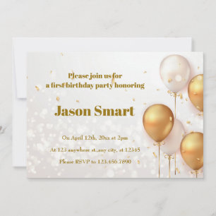 Invitation Célébration du premier anniversaire du petit héros