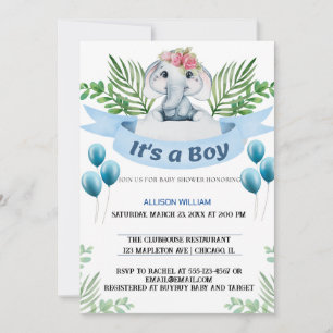 Invitation Célébration du Prince Couronne de l'Éléphant Roi