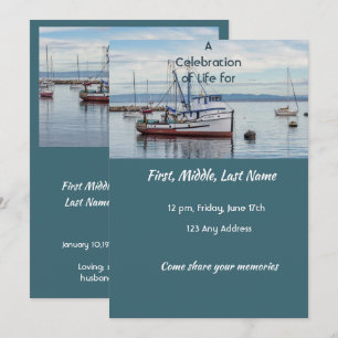 Invitation Célébration du service de vie Pêcheur commercial