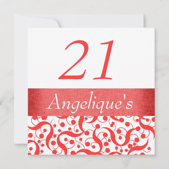 Invitation Célébration élégante de 21 ans ou de tout âge (Devant)