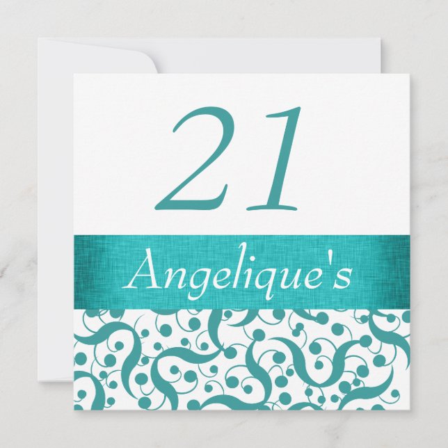 Invitation Célébration élégante de 21 ans ou de tout âge (Devant)