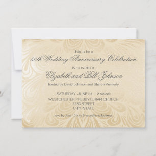 Invitation Célébration élégante de 50 ans d'anniversaire de m